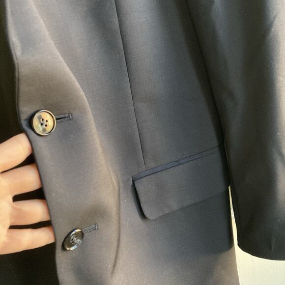 JOSEPH ABBOUD 100% Wool Navy Blue Sport Coat Suit Jacket Blazer 42S - Picture 4 of 12